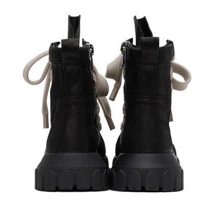VDR_SHADOW_07 ⚑ — Leather Platform Boot-VOIDWEAR™