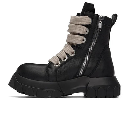 VDR_SHADOW_07 ⚑ — Leather Platform Boot-VOIDWEAR™