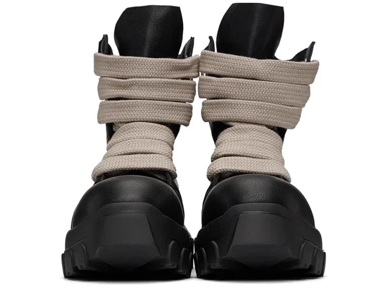 VDR_SHADOW_07 ⚑ — Leather Platform Boot-VOIDWEAR™