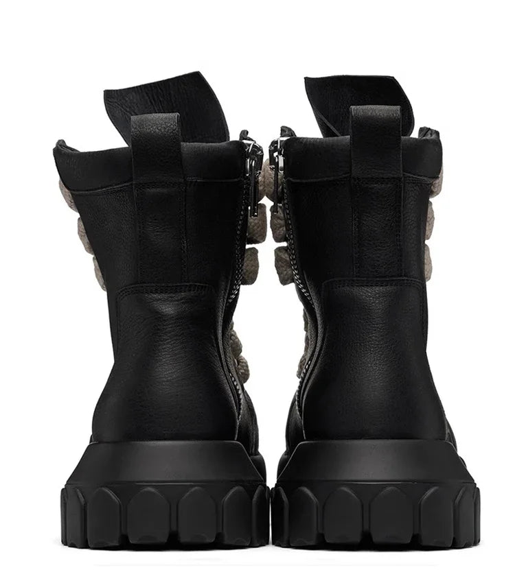 VDR_SHADOW_07 ⚑ — Leather Platform Boot-VOIDWEAR™