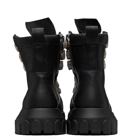 VDR_SHADOW_07 ⚑ — Leather Platform Boot-VOIDWEAR™
