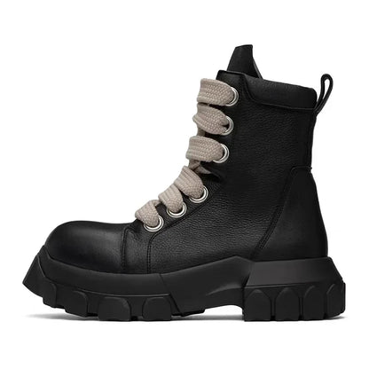 VDR_SHADOW_07 ⚑ — Leather Platform Boot-VOIDWEAR™