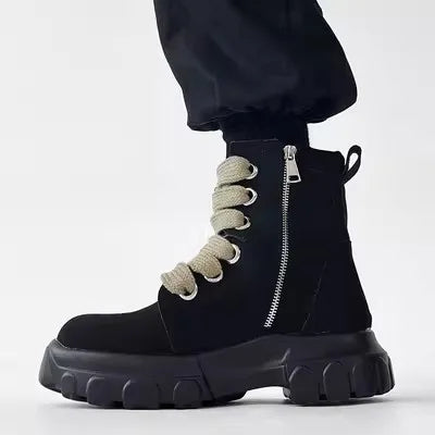 VDR_SHADOW_07 ⚑ — Leather Platform Boot-VOIDWEAR™