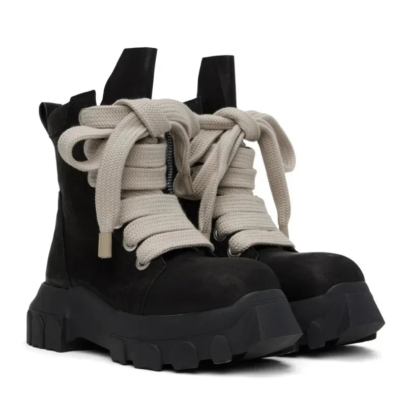 VDR_SHADOW_07 ⚑ — Leather Platform Boot-VOIDWEAR™