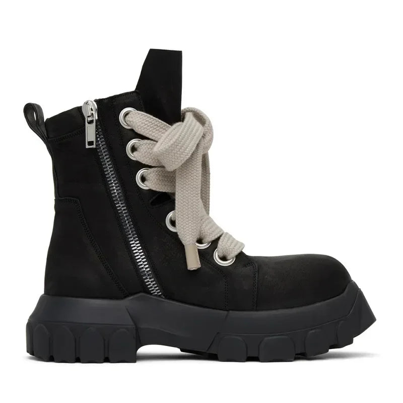 VDR_SHADOW_07 ⚑ — Leather Platform Boot-VOIDWEAR™