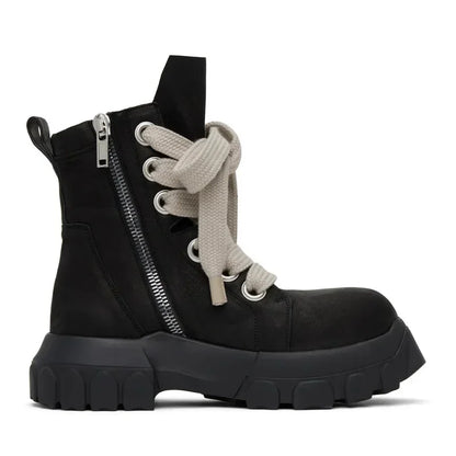 VDR_SHADOW_07 ⚑ — Leather Platform Boot-VOIDWEAR™