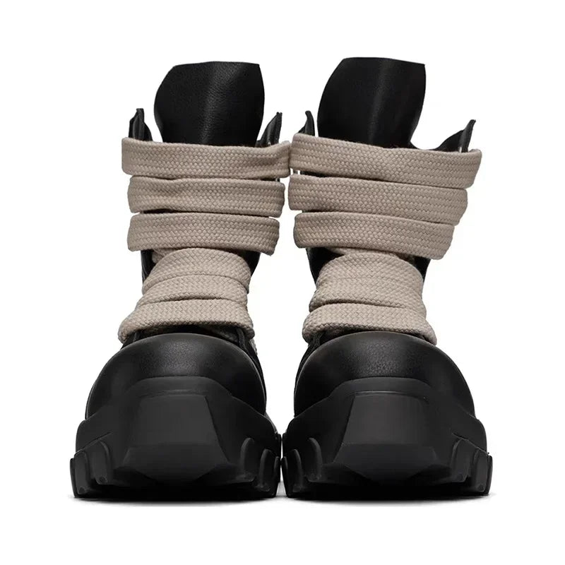 VDR_SHADOW_07 ⚑ — Leather Platform Boot-VOIDWEAR™