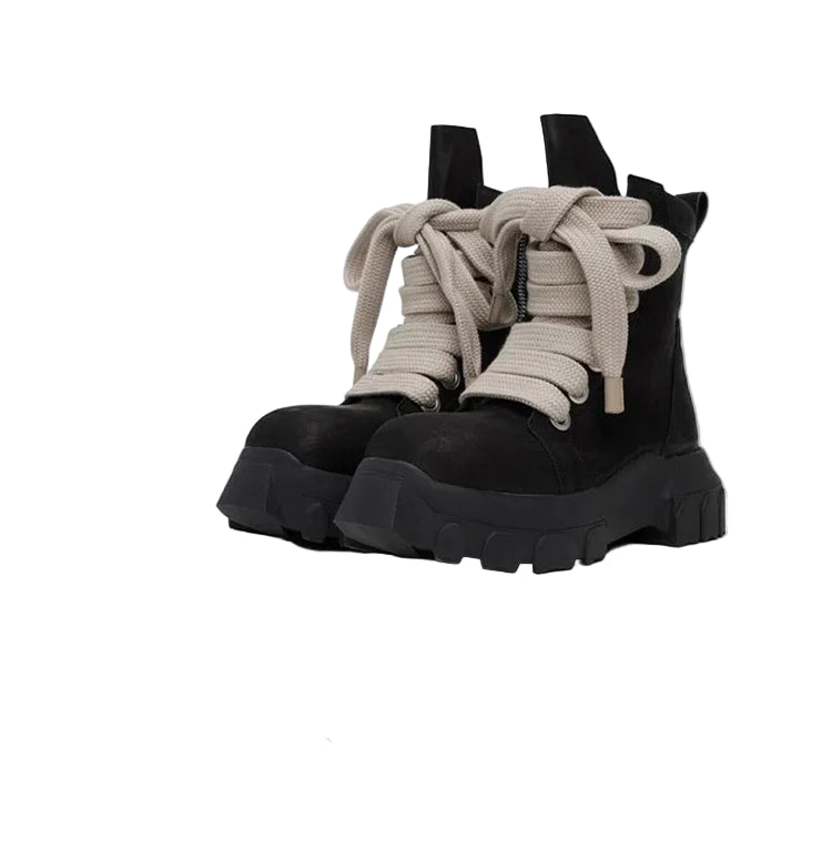 VDR_SHADOW_07 ⚑ — Leather Platform Boot-VOIDWEAR™