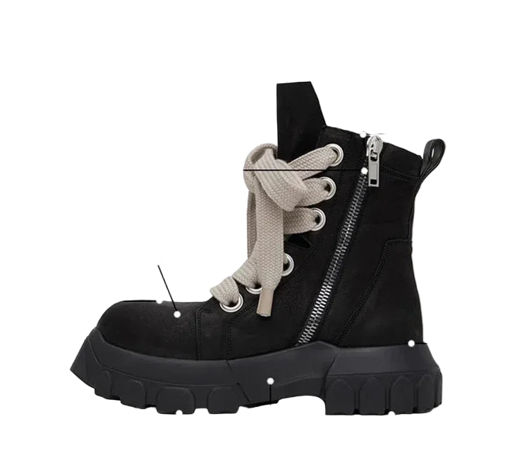 VDR_SHADOW_07 ⚑ — Leather Platform Boot-VOIDWEAR™