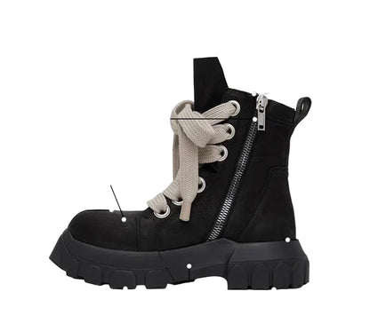 VDR_SHADOW_07 ⚑ — Leather Platform Boot-VOIDWEAR™