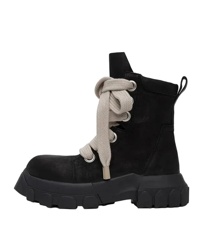 VDR_SHADOW_07 ⚑ — Leather Platform Boot-VOIDWEAR™