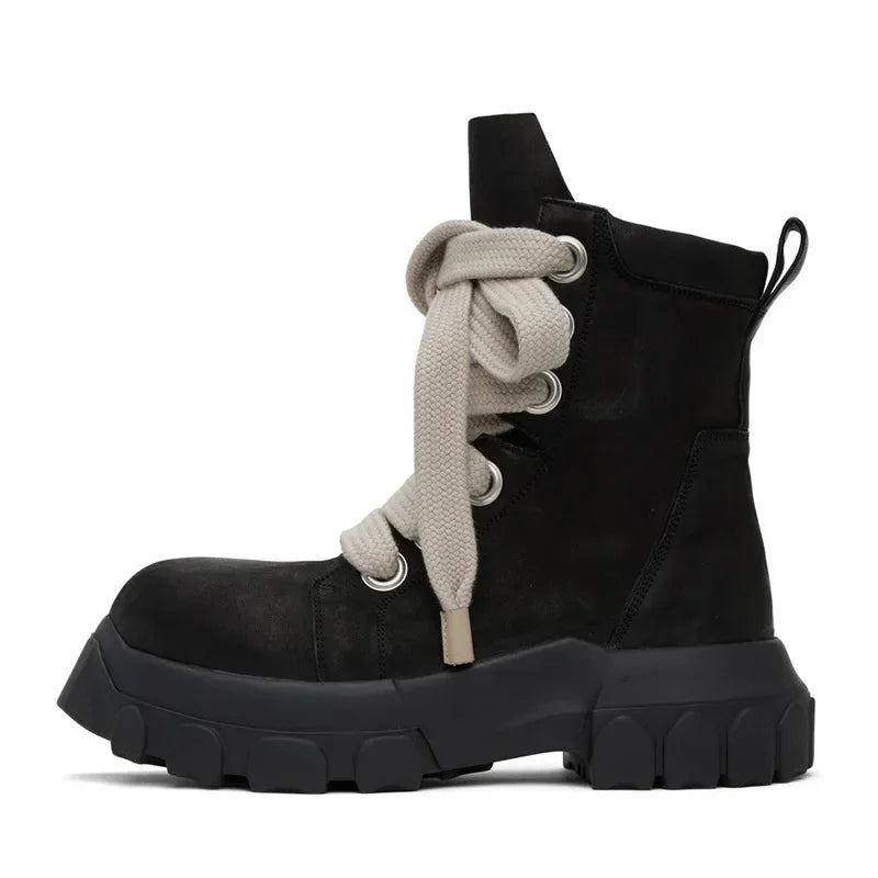 VDR_SHADOW_07 ⚑ — Leather Platform Boot-VOIDWEAR™