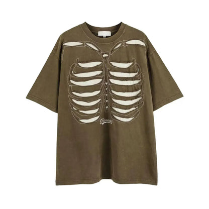 VOIDWEAR VDR_VANISH_05 ripped skeleton tee washed vintage cotton men’s summer streetwear USA