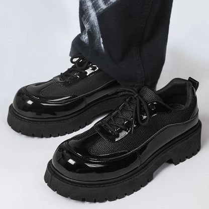 VOIDWEAR men’s ritual-inspired PU leather shoes – minimalist techwear style for U.S. and EU streetwear markets
