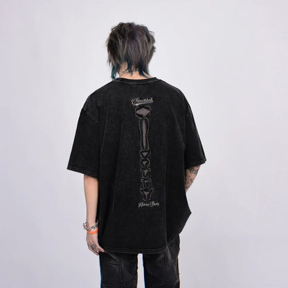 VOIDWEAR VDR_VANISH_05 ripped skeleton tee washed vintage cotton men’s summer streetwear USA