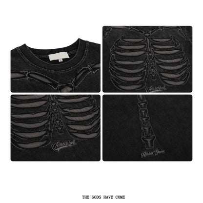 VOIDWEAR VDR_VANISH_05 ripped skeleton tee washed vintage cotton men’s summer streetwear USA