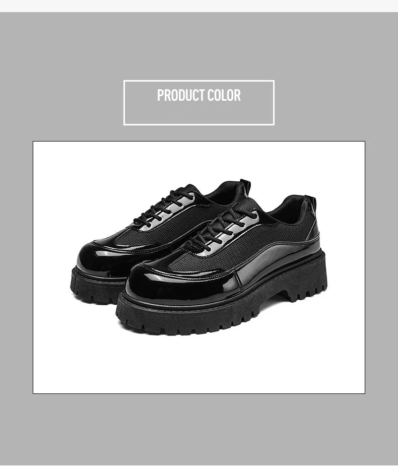VOIDWEAR men’s ritual-inspired PU leather shoes – minimalist techwear style for U.S. and EU streetwear markets
