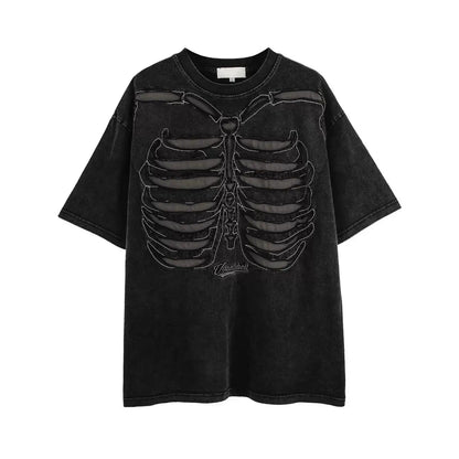 VOIDWEAR VDR_VANISH_05 ripped skeleton tee washed vintage cotton men’s summer streetwear USA