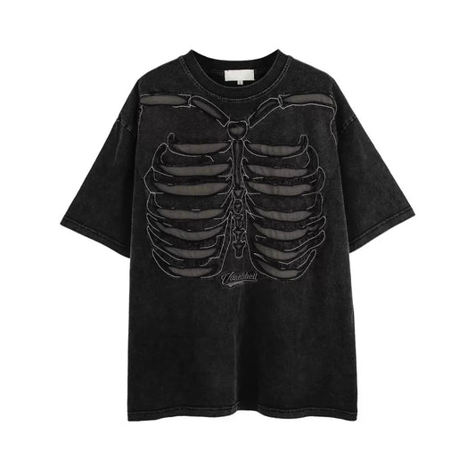 VOIDWEAR VDR_VANISH_05 ripped skeleton tee washed vintage cotton men’s summer streetwear USA
