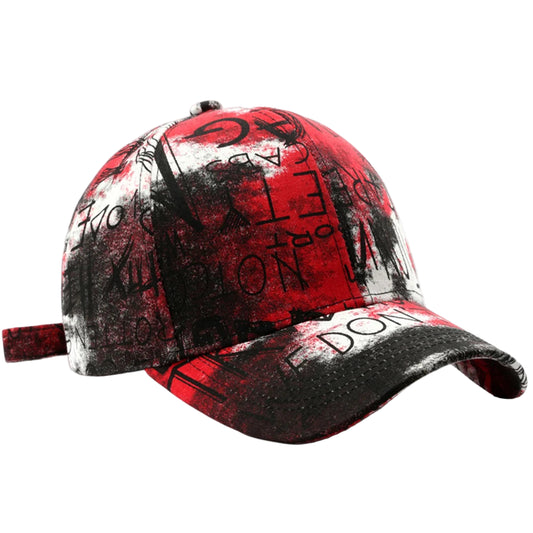 VOIDWEAR SIGNAL_FADE_FS03 graffiti embroidered cotton baseball cap with adjustable strap, unisex four-season streetwear design in multiple colors.