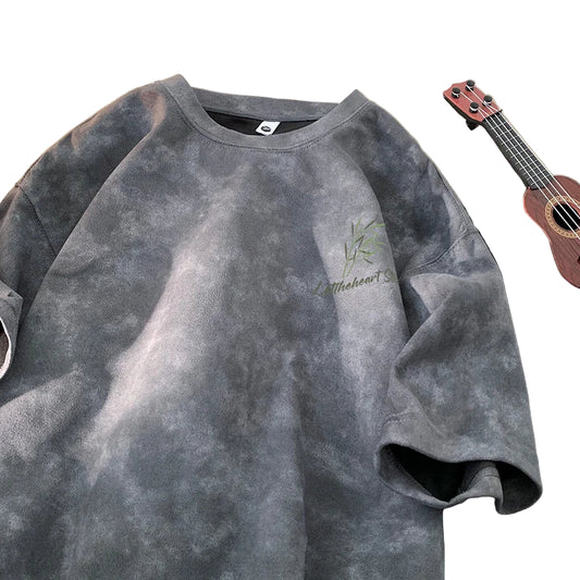 Oversized VOIDWEAR tie-dye t-shirt SIGNAL_VANISH_05 ☰ in black and green, breathable fabric, designed for summer streetwear layering